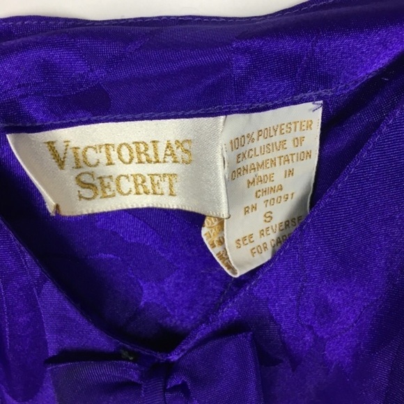 VICTORIAS SECRET Vintage Gold Label Chemise Bow Tassel Blair Waldorf Style Small - Picture 6 of 7